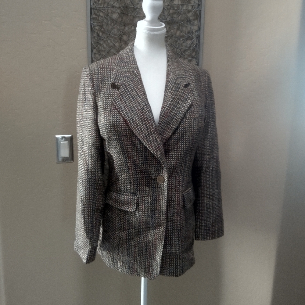 Barrie Pace 100% Silk Women's Tweed Blazer